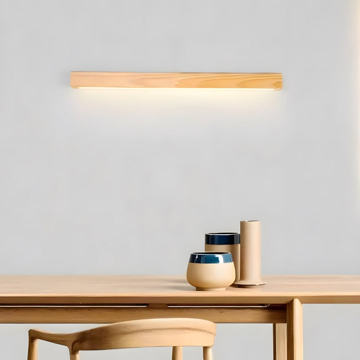 Simple Mirror Nordic Wood LED Bathroom Wall Lighting