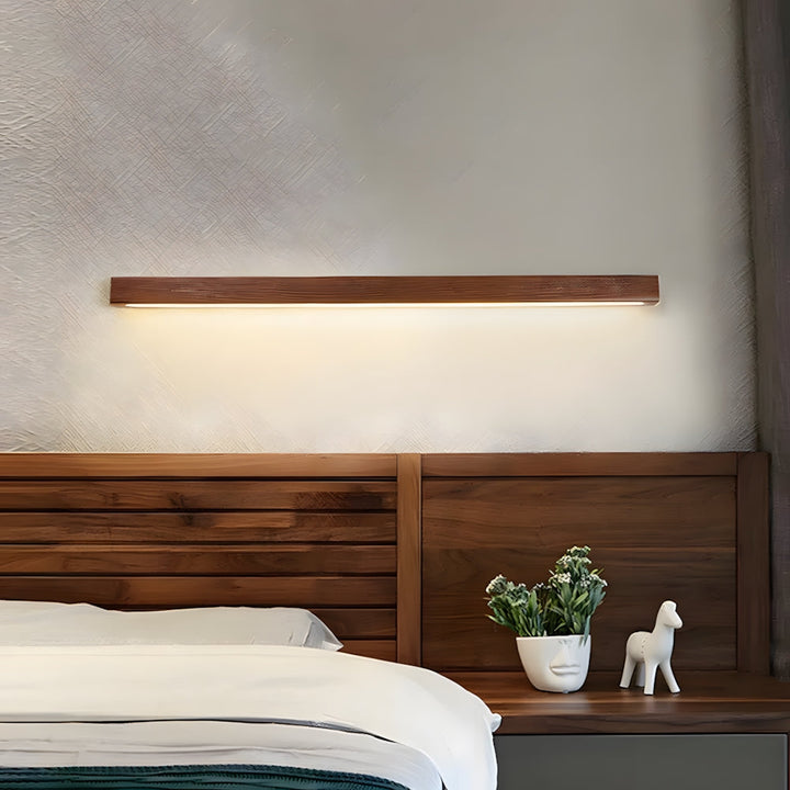 Simple Mirror Nordic Wood LED Bathroom Wall Lighting