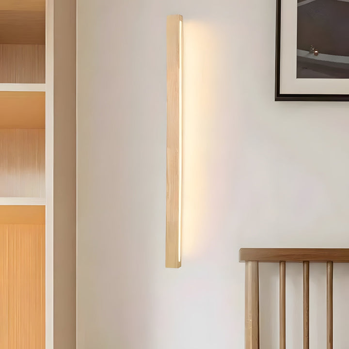 Simple Mirror Nordic Wood LED Bathroom Wall Lighting