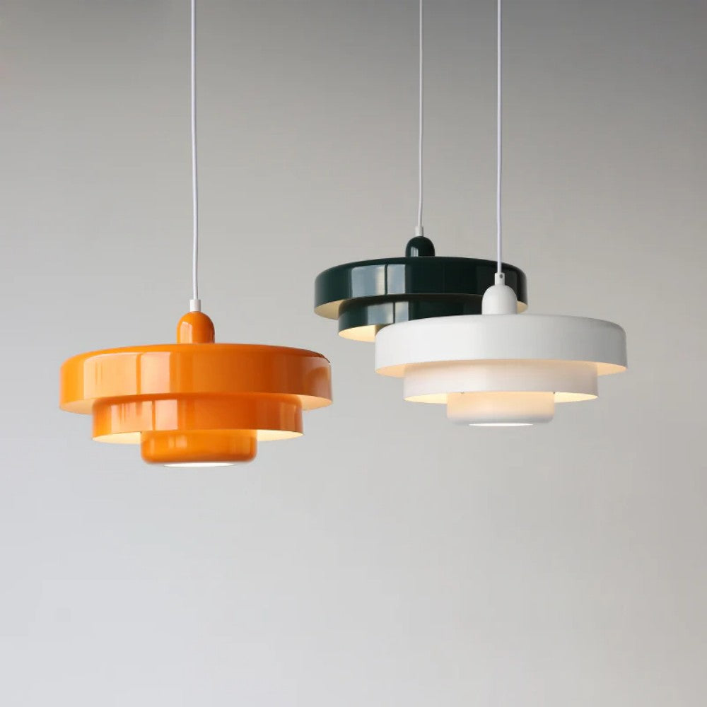 Three-tier Circular Mid-Century Retro Bauhaus Pendant Light