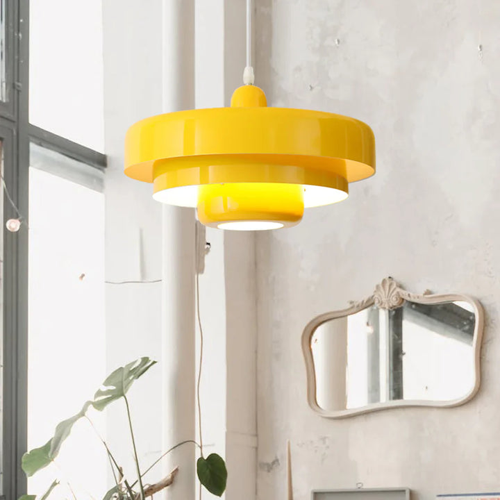 Three-tier Circular Mid-Century Retro Bauhaus Pendant Light