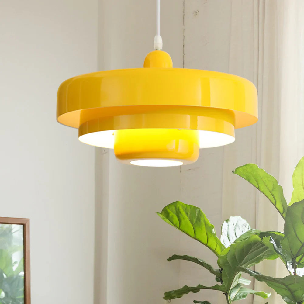 Three-tier Circular Mid-Century Retro Bauhaus Pendant Light