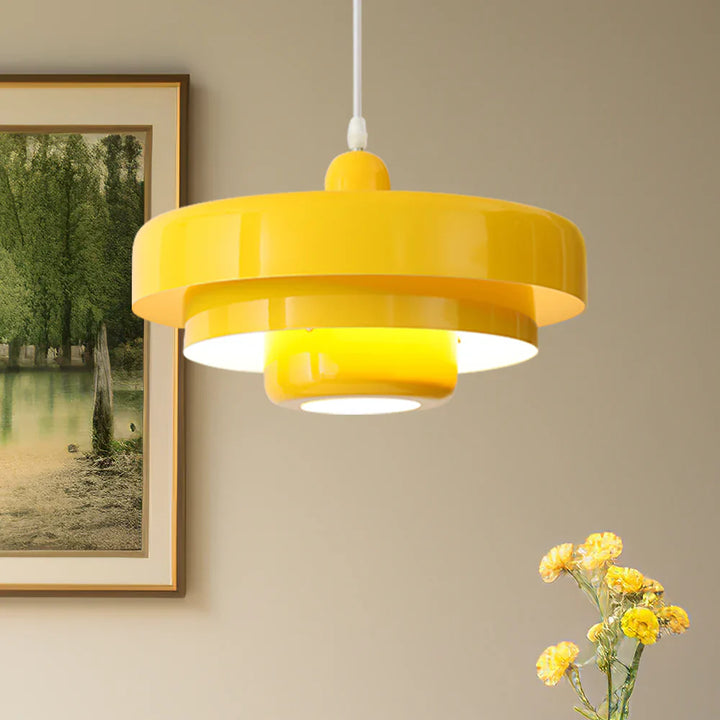 Three-tier Circular Mid-Century Retro Bauhaus Pendant Light