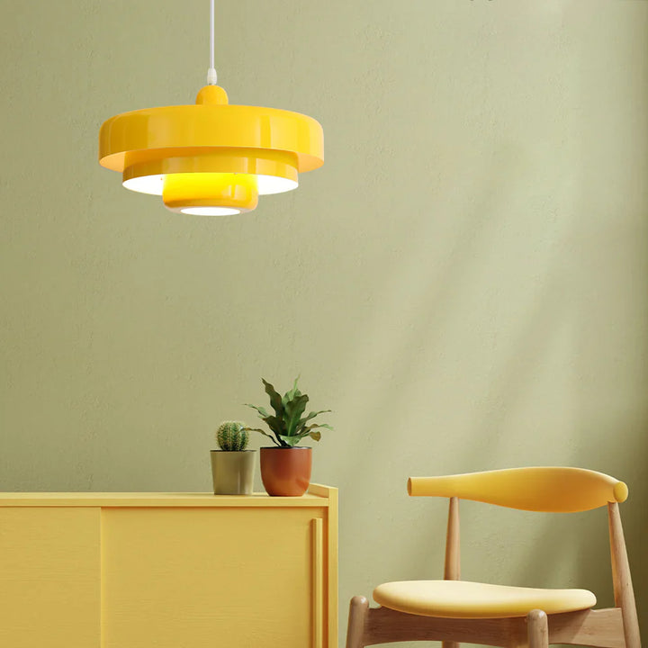 Three-tier Circular Mid-Century Retro Bauhaus Pendant Light