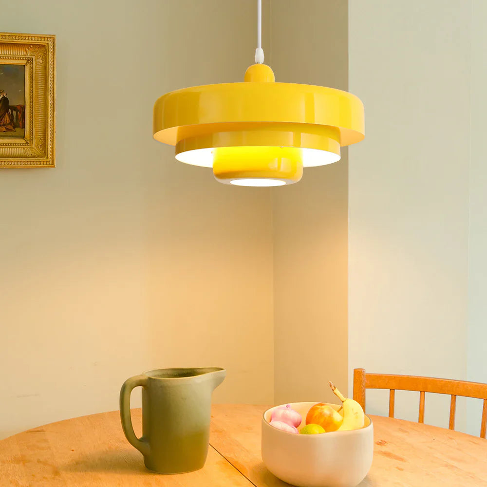 Three-tier Circular Mid-Century Retro Bauhaus Pendant Light