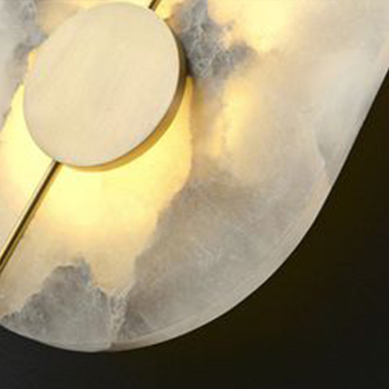 Nordic Modern 1-Light LED Marble Round Wall Sconce