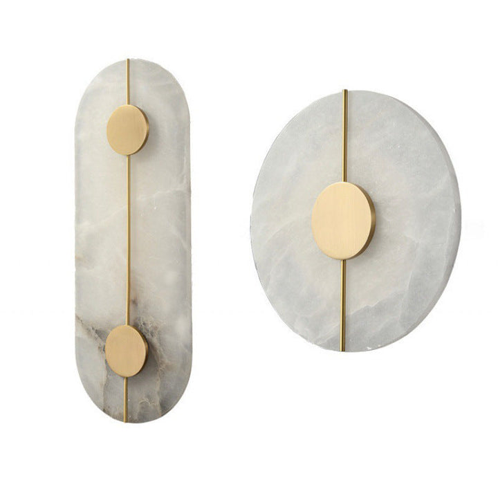 Nordic Modern 1-Light LED Marble Round Wall Sconce