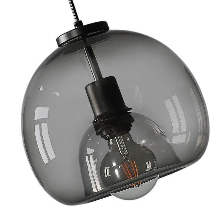 Modern Minimalist Amber-Tinted Pendant Light