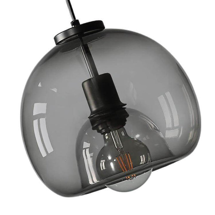 Modern Minimalist Amber-Tinted Pendant Light