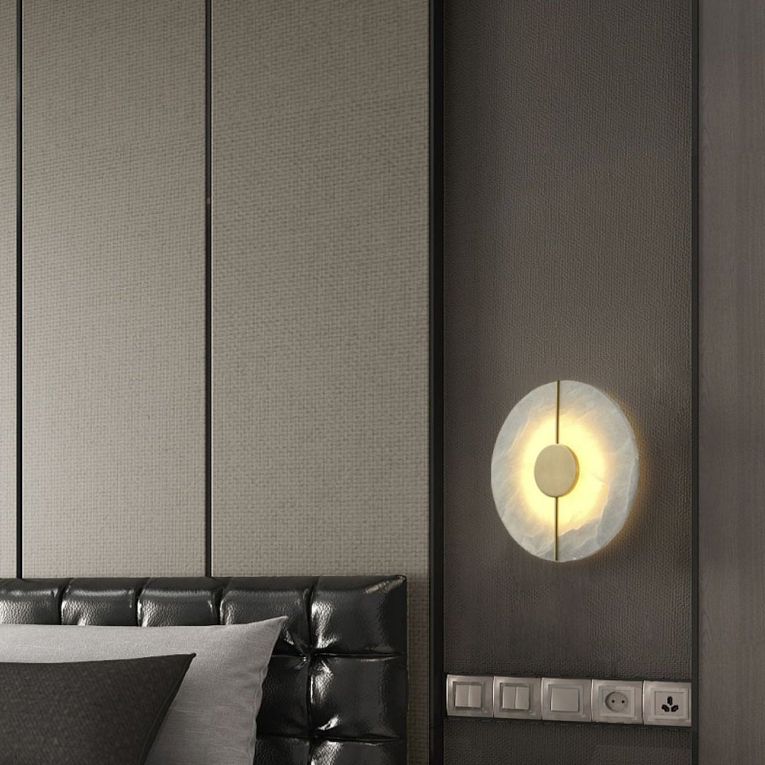 Nordic Modern 1-Light LED Marble Round Wall Sconce