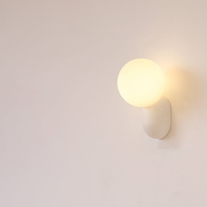 Modern 1-Light Glass Globe Wall Light