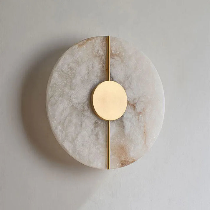 Nordic Modern 1-Light LED Marble Round Wall Sconce