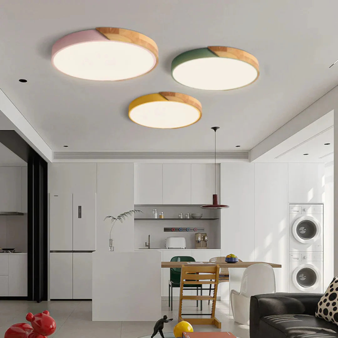 Minimalist Nordic Wood LED Ceiling Light