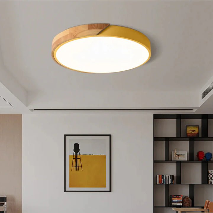 Minimalist Nordic Wood LED Ceiling Light