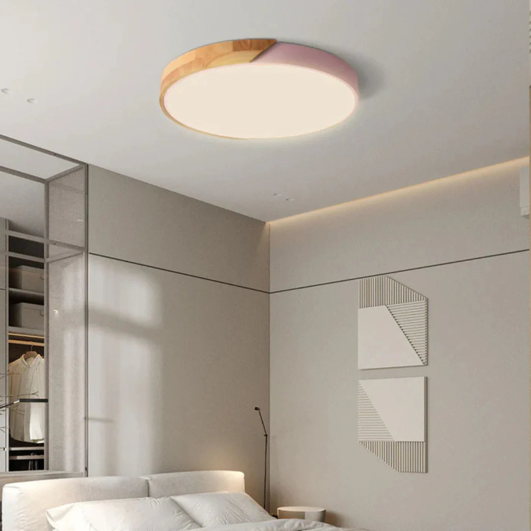 Minimalist Nordic Wood LED Ceiling Light