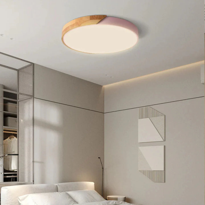 Minimalist Nordic Wood LED Ceiling Light