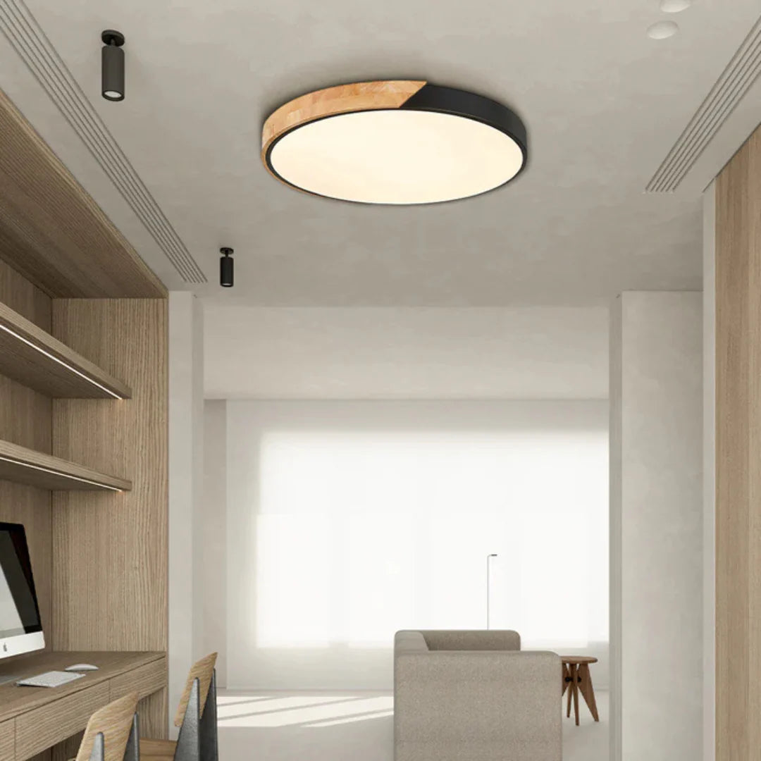 Minimalist Nordic Wood LED Ceiling Light