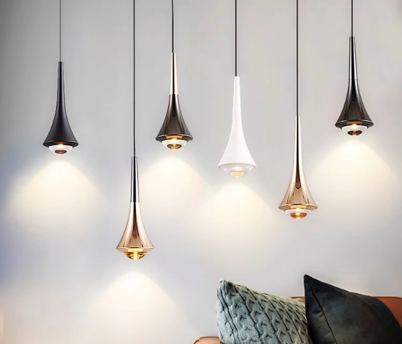 Teardrop 1-Light LED Modern Glass Pendant Light