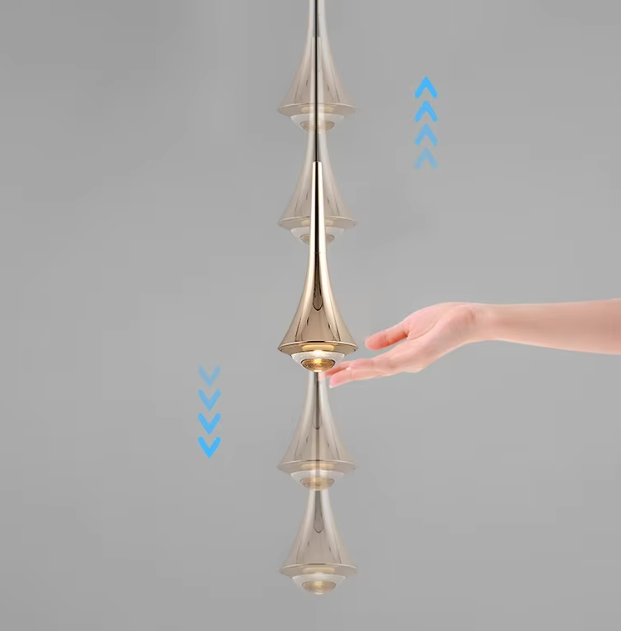 Teardrop 1-Light LED Modern Glass Pendant Light