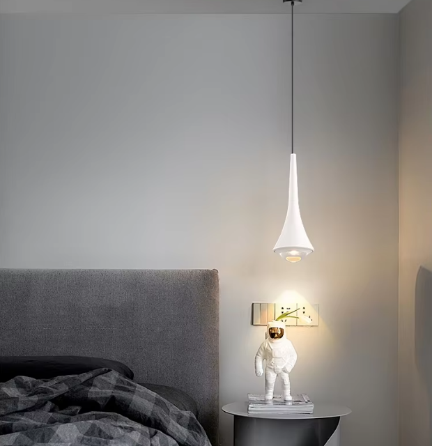 Teardrop 1-Light LED Modern Glass Pendant Light