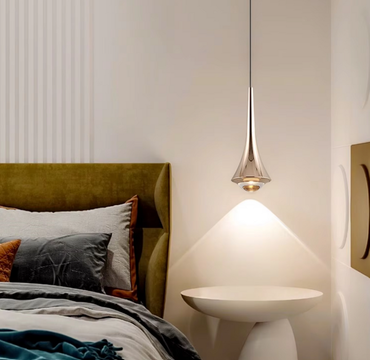 Teardrop 1-Light LED Modern Glass Pendant Light