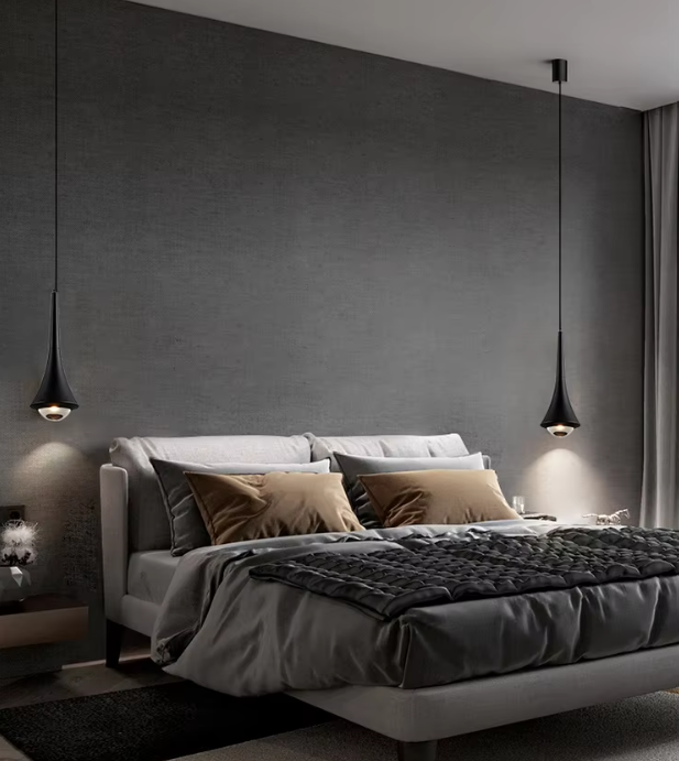 Teardrop 1-Light LED Modern Glass Pendant Light