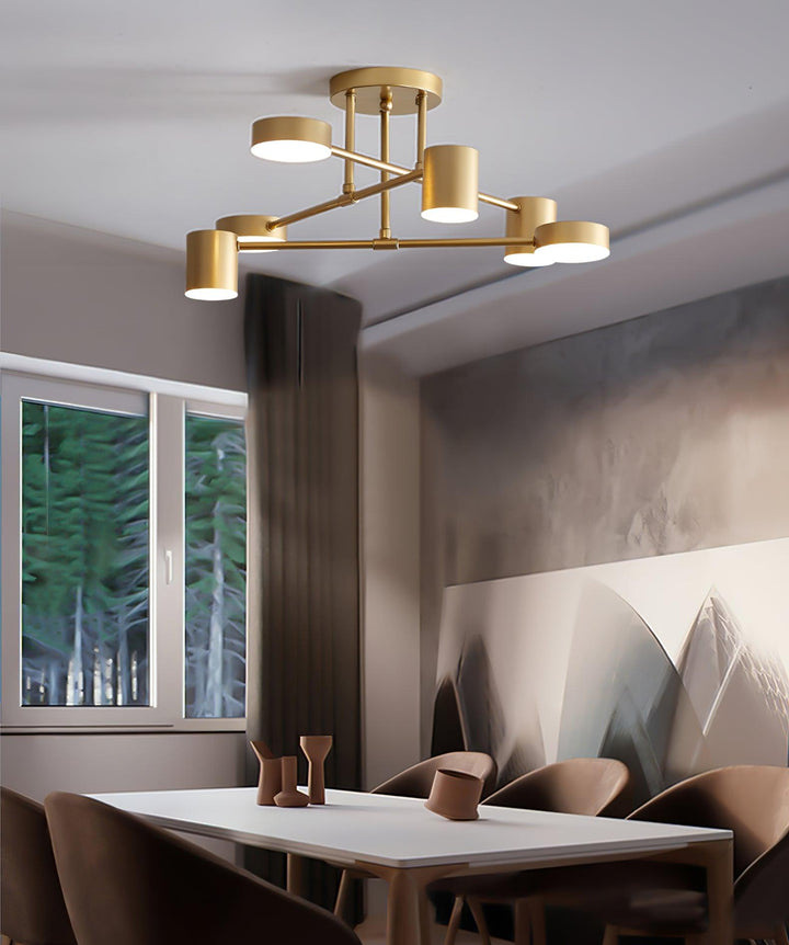 Sputnik Modern Brass Globe LED Ceiling Light