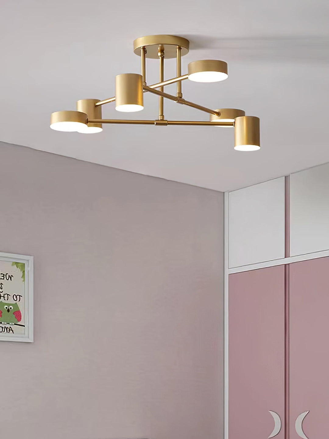 Sputnik Modern Brass Globe LED Ceiling Light