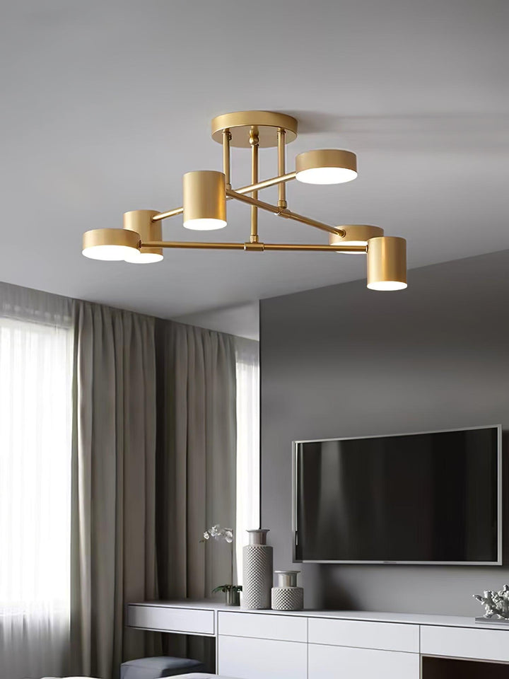 Sputnik Modern Brass Globe LED Ceiling Light