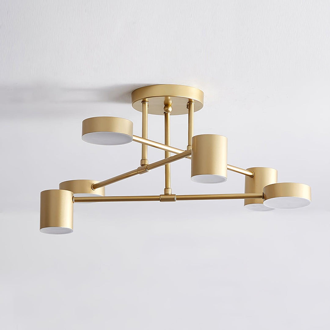 Sputnik Modern Brass Globe LED Ceiling Light