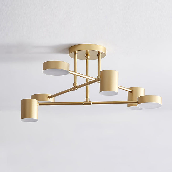 Sputnik Modern Brass Globe LED Ceiling Light