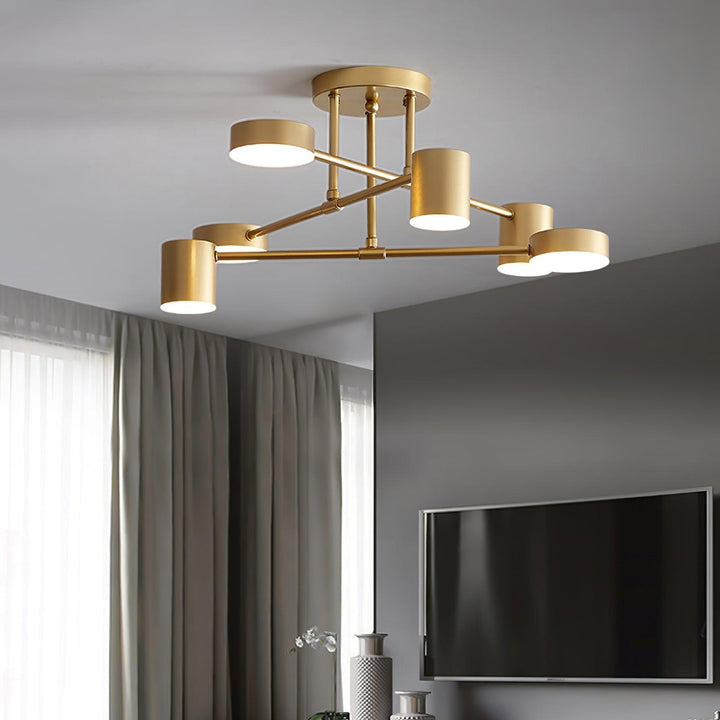 Sputnik Modern Brass Globe LED Ceiling Light