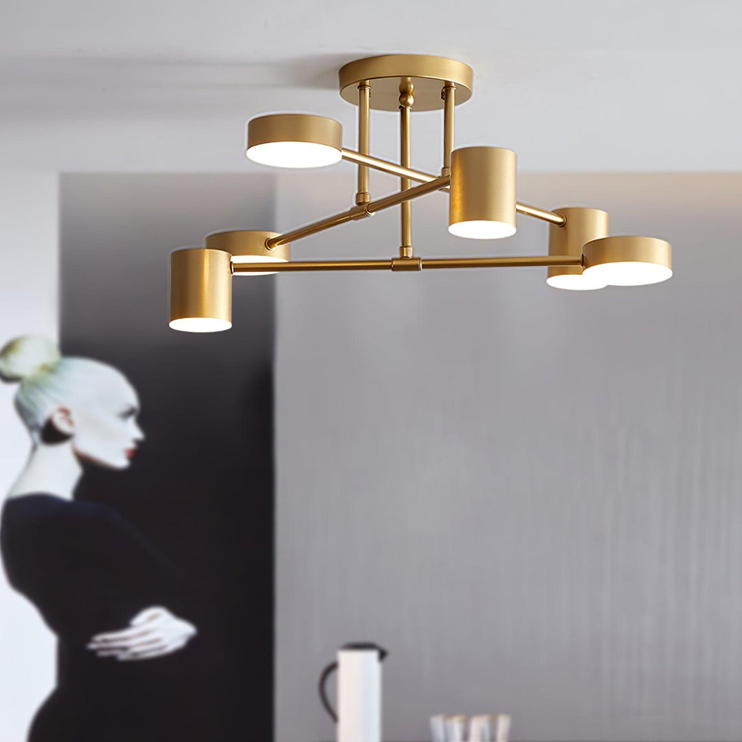 Sputnik Modern Brass Globe LED Ceiling Light