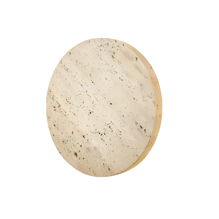 Minimalist Travertine  1-light LED Round Wall Sconce