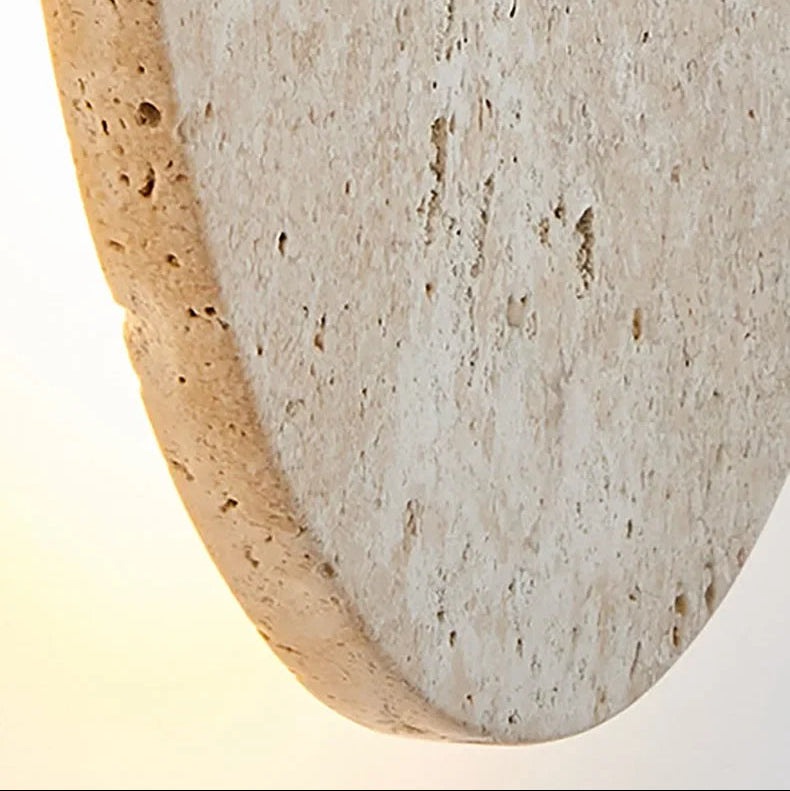 Minimalist Travertine  1-light LED Round Wall Sconce