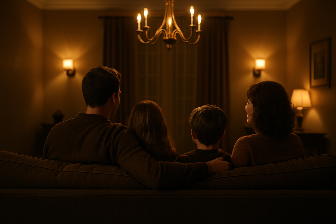 make it that you see their backs, from a backview 